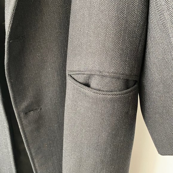 Vintage HC by Harvey Montreal Wool Full Length Men's Winter Coat Charcoal - Picture 5 of 11
